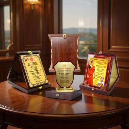 Wooden Memento plaques with box